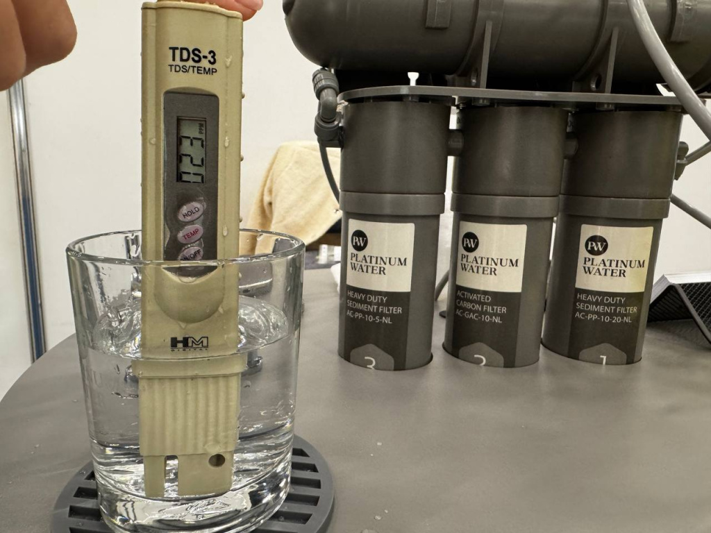 TDS-метр показывает 23 ppm после очистки
