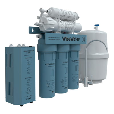 Купить Бытовой осмос WiseWater Osmos Mineral с насосом в Минске | filters.by